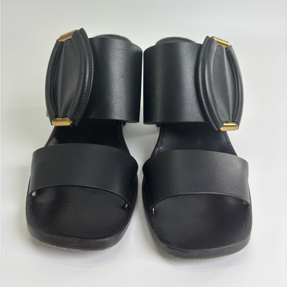 Banana Republic Ravello sandals 8 black leather high heel Italy - Picture 5 of 12